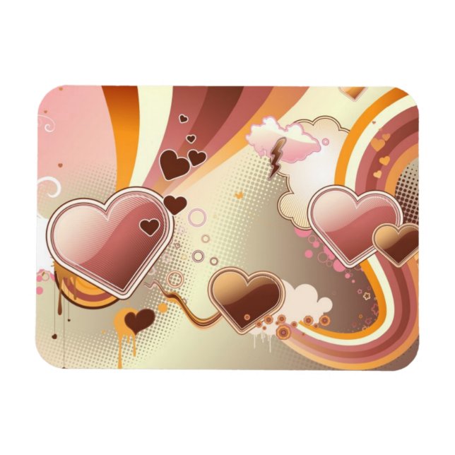 Íman Fundo de design estilizado (Horizontal)