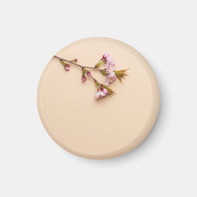 Íman Fundo de Flor de Cerejeira e Margarida (Frente)