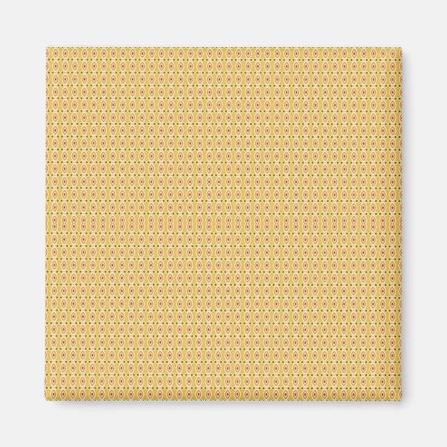 Íman Fundo do Círculo Amarelo e Laranja Vibrante (Frente)