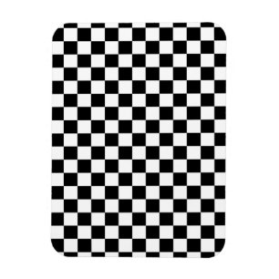 Íman Fundo do Quadro de Verificação Preto e Branco
