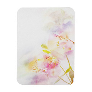Íman fundo floral com flores da aguarela