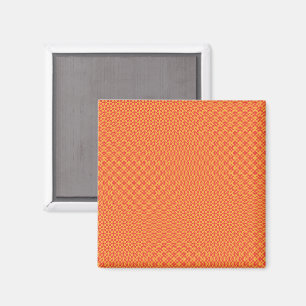 Íman fundo laranja e amarelo com quadrados pequenos