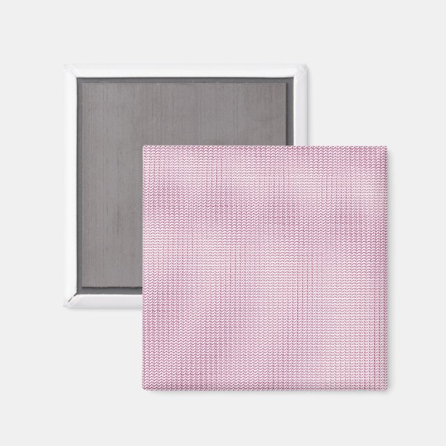 Íman fundo rosa e branco com linhas onduladas (Front/Back)