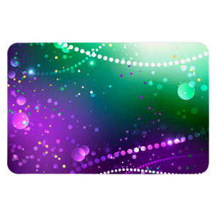 Íman Fundo roxo festivo do Mardi Gras