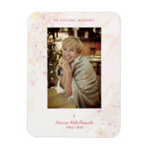 Funeral de Foto Rosa Floral Tradicional e Elegante