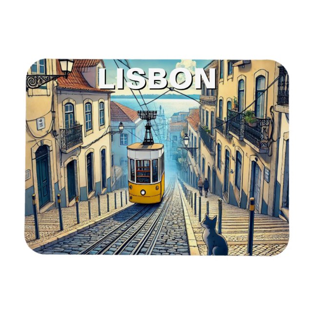 Íman Funicular de Lisboa Portugal Viagem Bica (Horizontal)