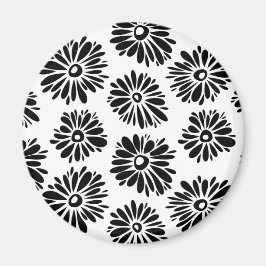 Íman Funky Black e white floral