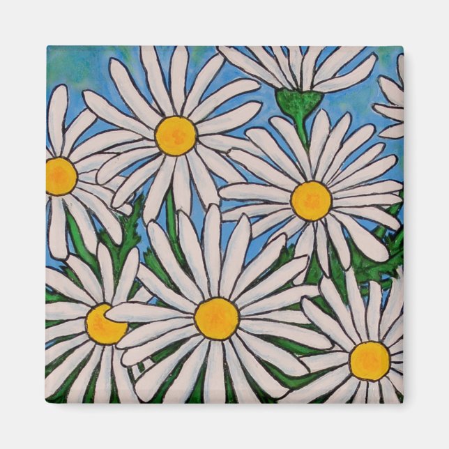 Íman Funky Floral Daisy Magnet (Frente)