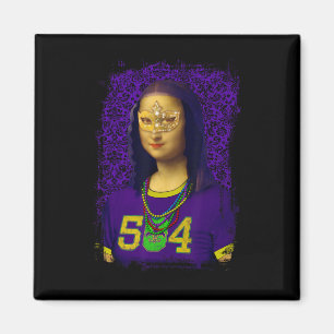 Íman Funny 504 Nova Orleans Mardi Gras Mona Lisa Mashup