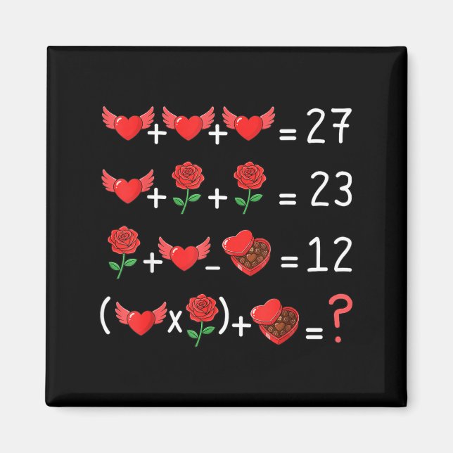Íman Funny 67 Math Teacher Valentine Math Teacher Women (Frente)