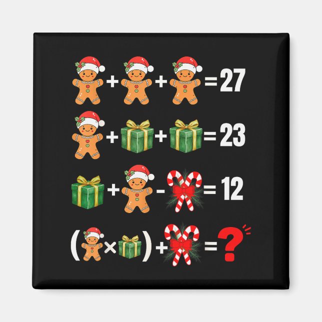 Íman Funny 67 Meme Candy Merry Santa Math Teacher Chris (Frente)