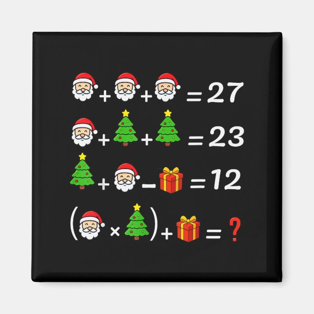 Íman Funny 67 Meme Christmas Math Teacher Santa Six Sev (Frente)