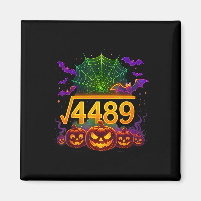 Íman Funny 67 Meme Math Teacher 6 7 Halloween Square Ro (Frente)