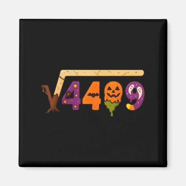 Íman Funny 67 Meme Math Teacher 6 7 Halloween Square Ro (Frente)