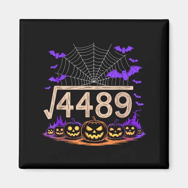 Íman Funny 67 Meme Math Teacher 6 7 Halloween Square Ro (Frente)