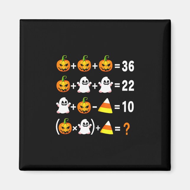 Íman Funny 67 Meme Pumpkin Ghost Math Teacher Halloween (Frente)