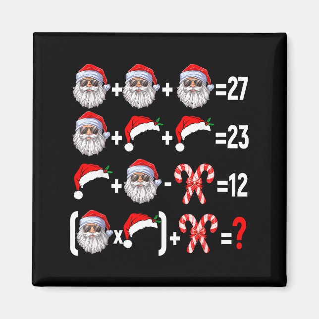 Íman Funny 67 Meme Santa Christmas Tree Math Teacher Xm (Frente)