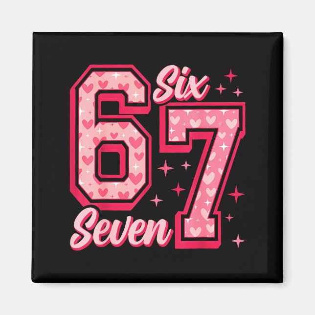 Íman Funny 6 7 Six Seven Meme Saying Valentine Couple M (Frente)