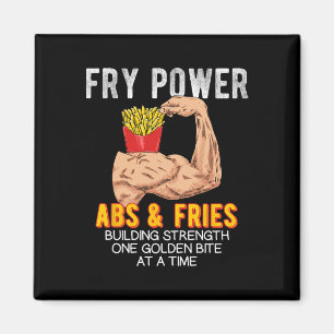 Íman Funny Abs Exerce Fries Franceses Construção Muscul