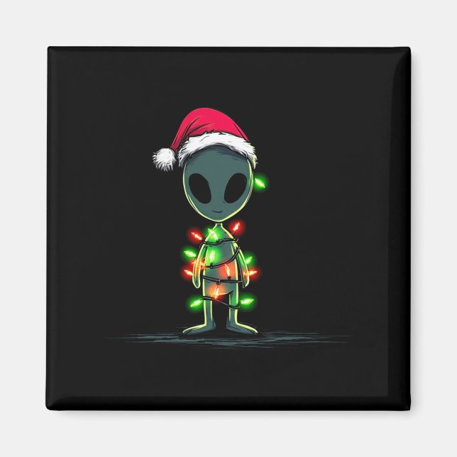 Íman Funny Alien Christmas Graphics Lights Lover Extrat (Frente)