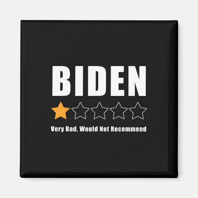 Íman Funny Anti Biden Pro Trump 1 Estrela - Eleição De  (Frente)
