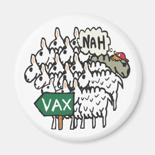 Íman Funny Anti Vax Sheep