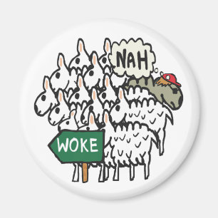 Íman Funny Anti Woke Sheep