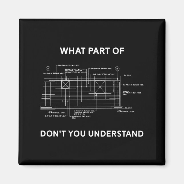 Íman Funny Architectural Civil Engineering Engineer  (Frente)