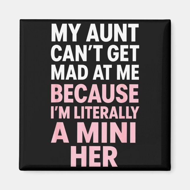 Íman Funny Aunt Niece Mini Her Matching Family Quote  (Frente)