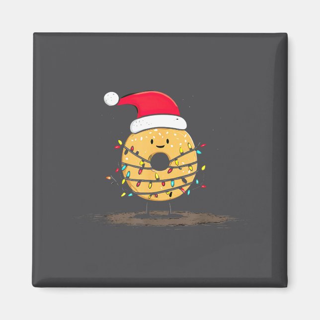 Íman Funny Bagel Christmas Graphics Lights Lover  (Frente)
