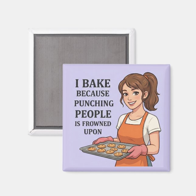 Íman Funny Baker Gift Sarcastic Kitchen Humor (Front/Back)