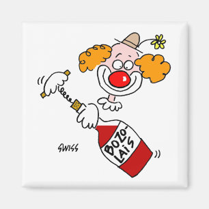 Íman Funny Beaujolais Wine Cartoon Party Favor do Prova