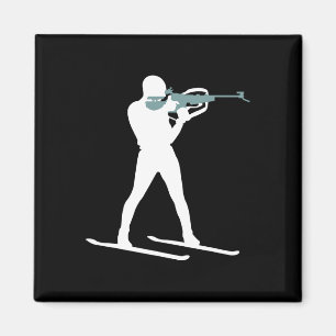 Íman Funny Biathlon Biathlete Saping Skiting Target Sp