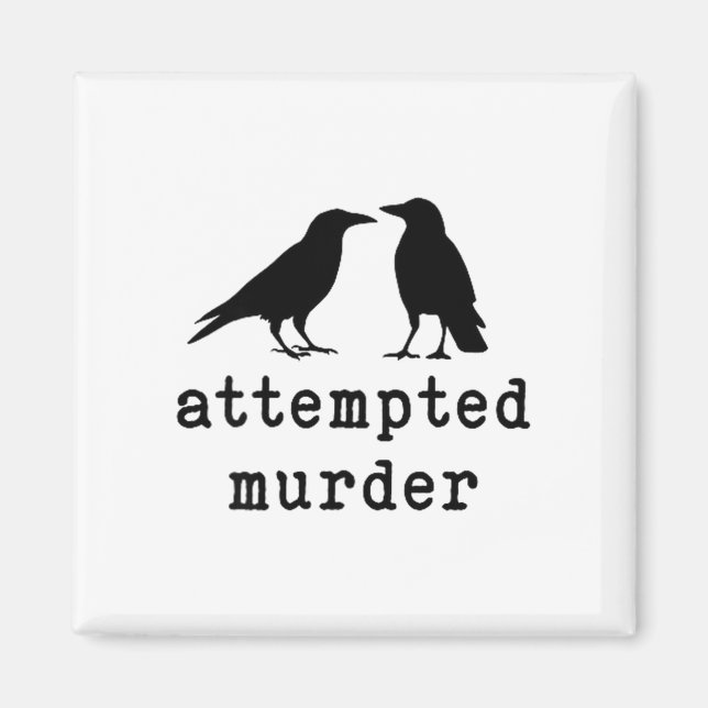 Íman Funny Bird Attempted Murder Crow Tee  (Frente)