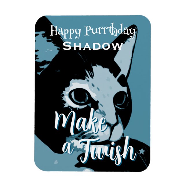 Íman Funny Birthday Purrthday Cat (Vertical)