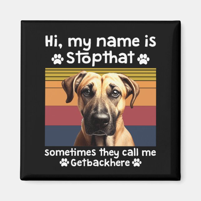 Íman Funny Black Mouth Cur Dog Saying  (Frente)