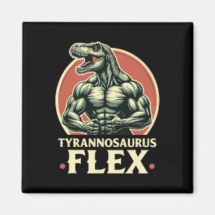 Íman Funny Bodybuilder Tyrannosaurus Flex Gym T-rex Din