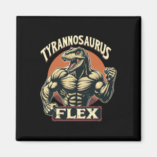Íman Funny Bodybuilder Tyrannosaurus Flex Gym T-rex Din