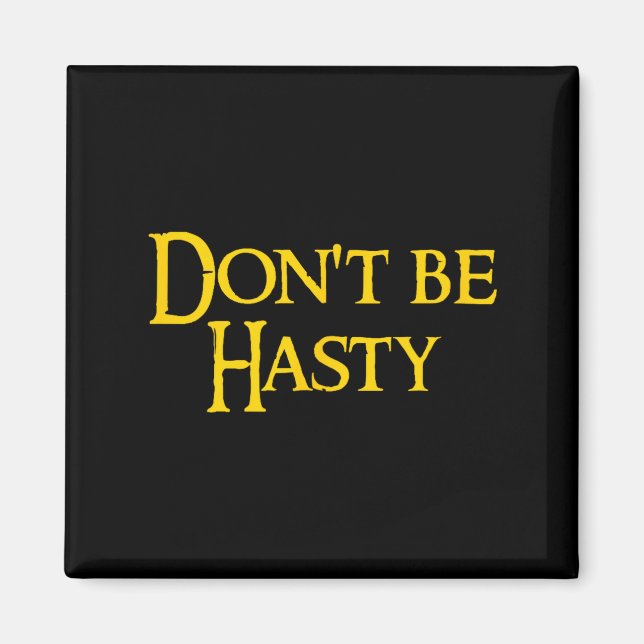 Íman Funny Book - Don't Be Hasty  (Frente)