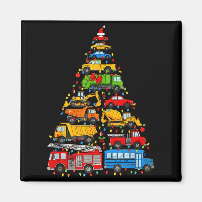 Íman Funny Car Christmas Tree Xmas Light Boys Kids Todd (Frente)