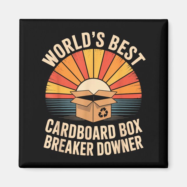 Íman Funny Cardboard Box Breaker Downer Sarcastic Recyc (Frente)