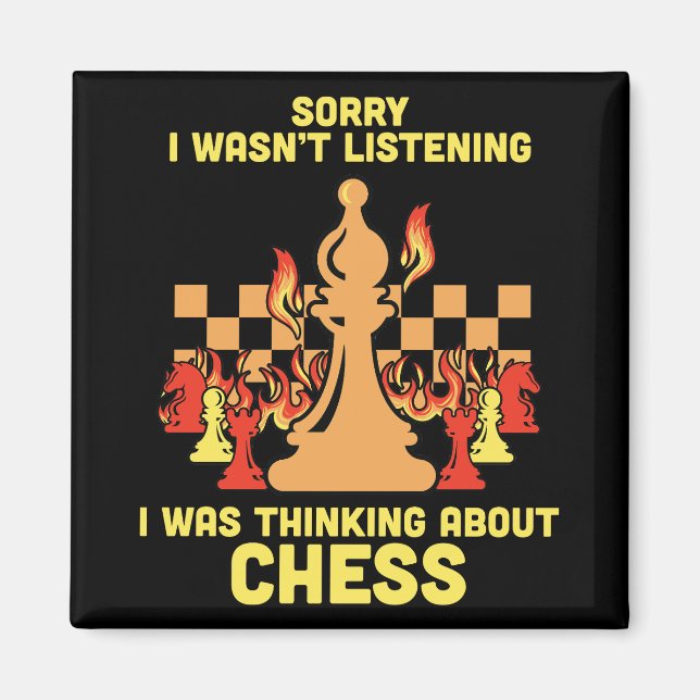 Íman Funny Chess Quote Gift for Chess Players & Lovers (Frente)