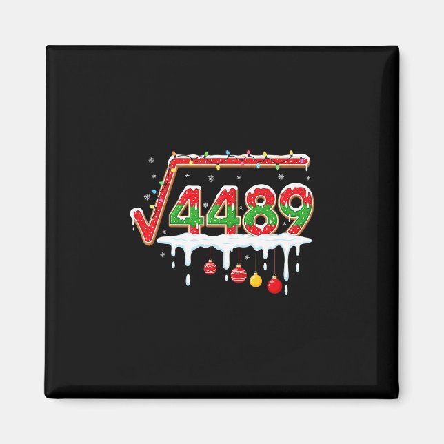 Íman Funny Christmas 67 Meme Square Root 4489 Slang Mat (Frente)