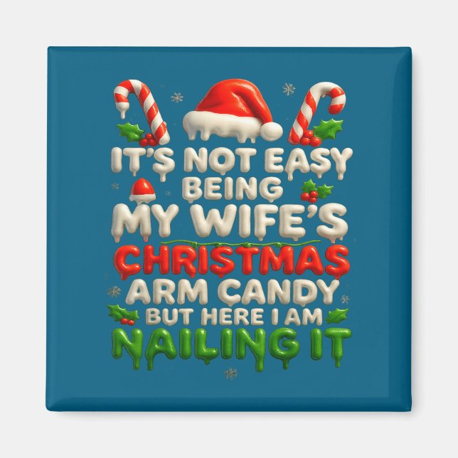 Íman Funny Christmas Arm Candy Husband Holiday Couple H (Frente)