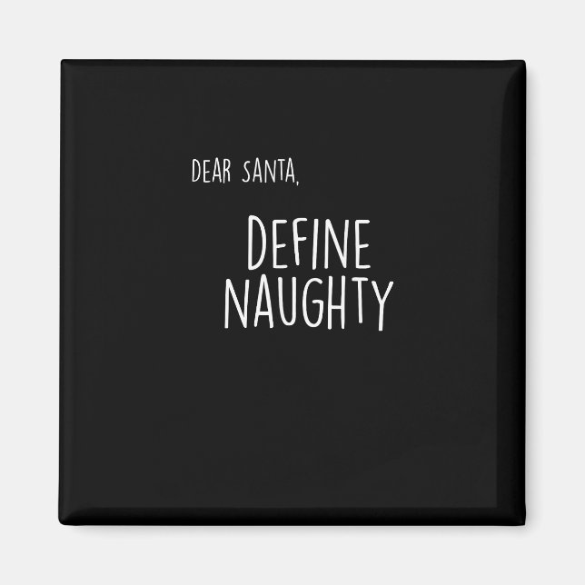 Íman Funny Christmas Naughty Nice Santa Checklist  (Frente)