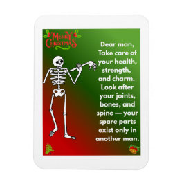 Íman Funny Christmas Skeleton Wishes for man