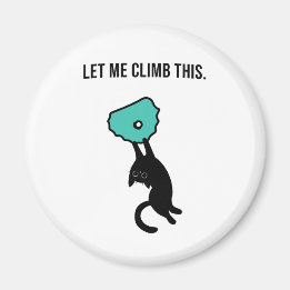 Íman Funny Climbing Cat Catches Climbing Hold