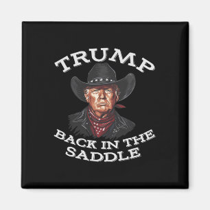 Íman Funny Cowboy Western Donald Trump Presidente Usa F