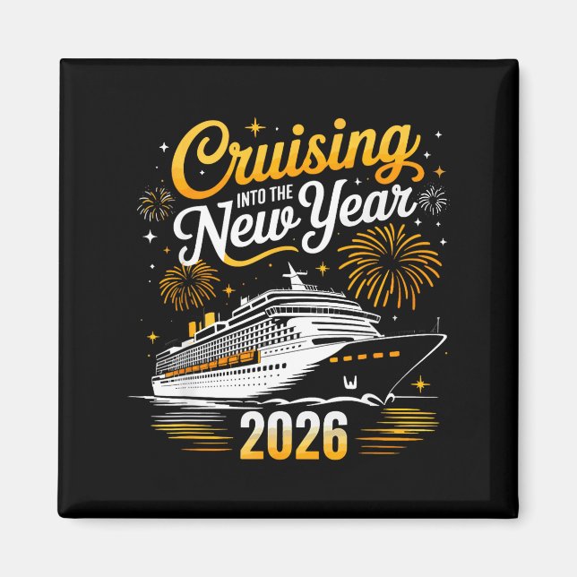 Íman Funny Cruising Into 2026 New Year Matching Family  (Frente)