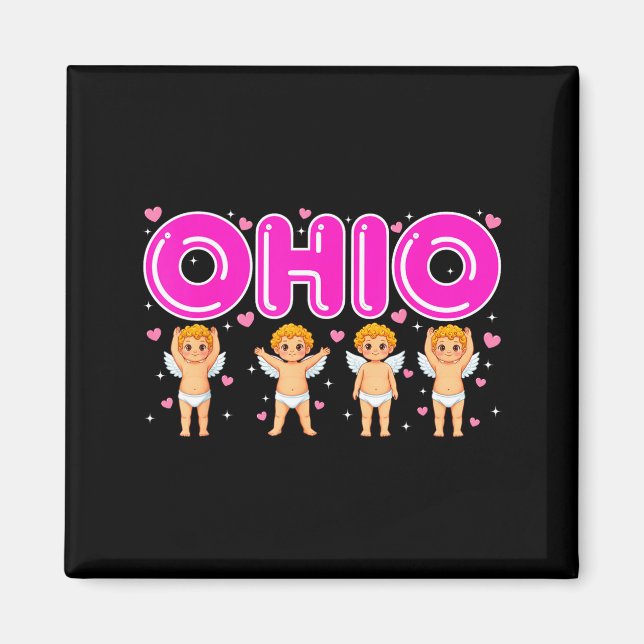 Íman Funny Cud Ohio Midwestern Party O-h-i-o In Valenti (Frente)